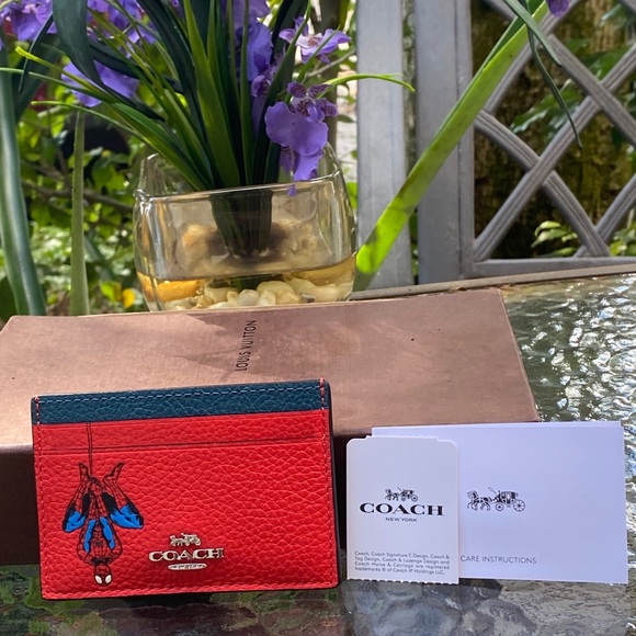 Coach Other - Coach Spider-Man Marvel Red CardHolder Wallet